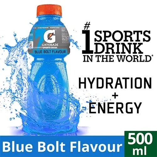 Gatorade Sports Drink - Blue Bolt Flavour, 500 ml